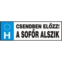 RENDSZÁM CSENDBEN ELŐZ A SOFŐR ALSZIK