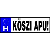 RENDSZÁM KÖSZI APU!